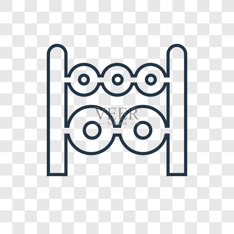 杠铃线性图标图标素材