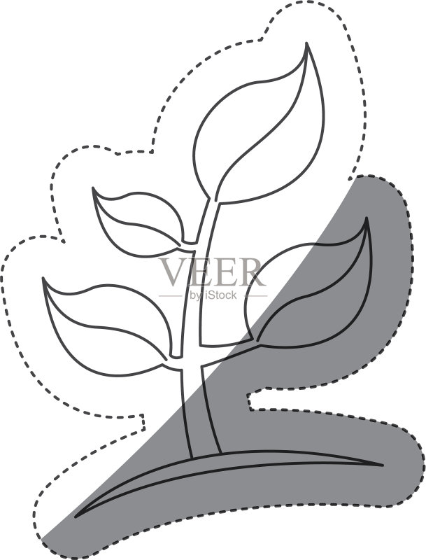 带叶子的植物图标图标素材