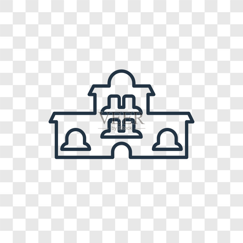 公司概念线性图标图标素材
