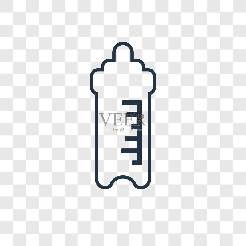 奶瓶概念线性图标图标素材