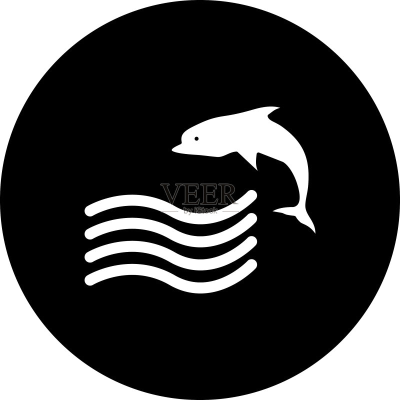 海豚游泳图标图标素材
