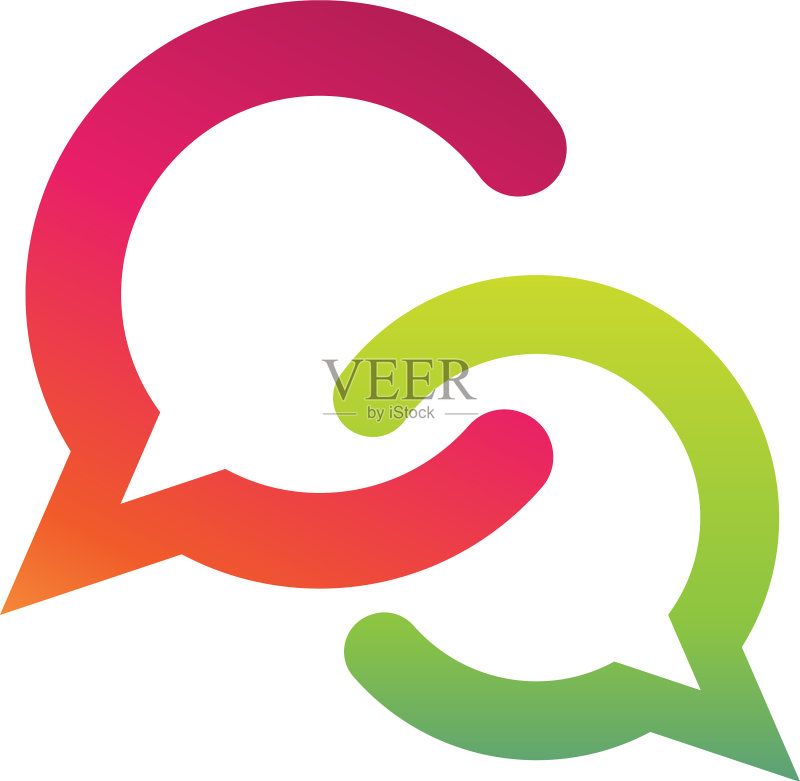 语音气泡图标Logo模板图标素材