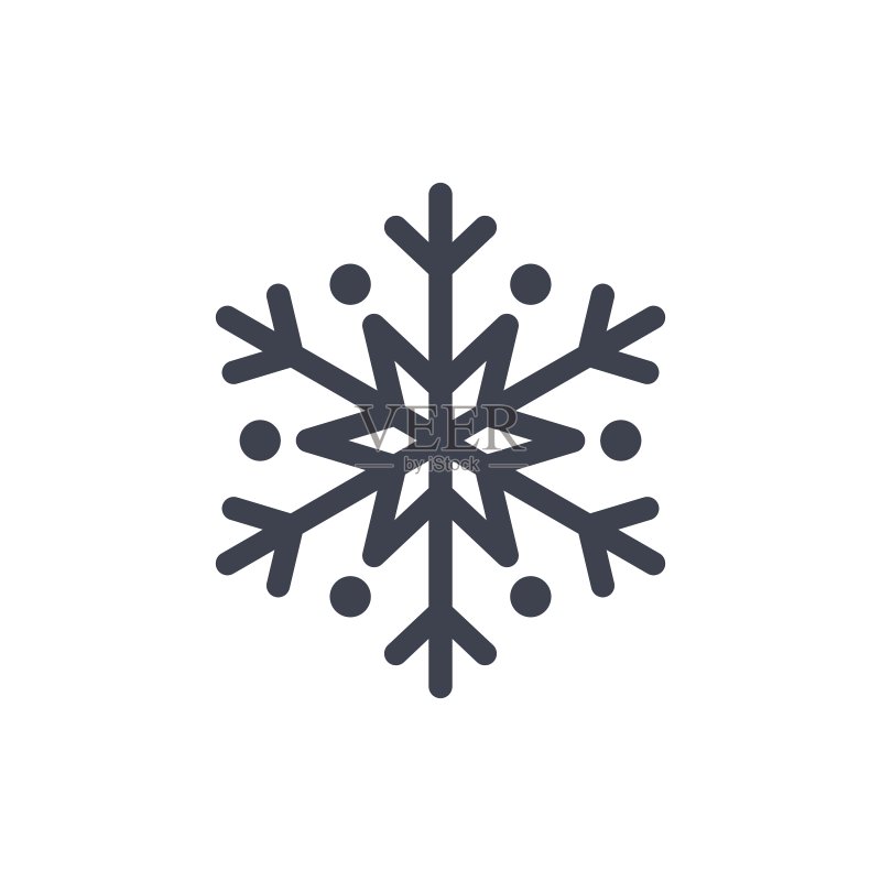 圣诞雪花图案图标素材