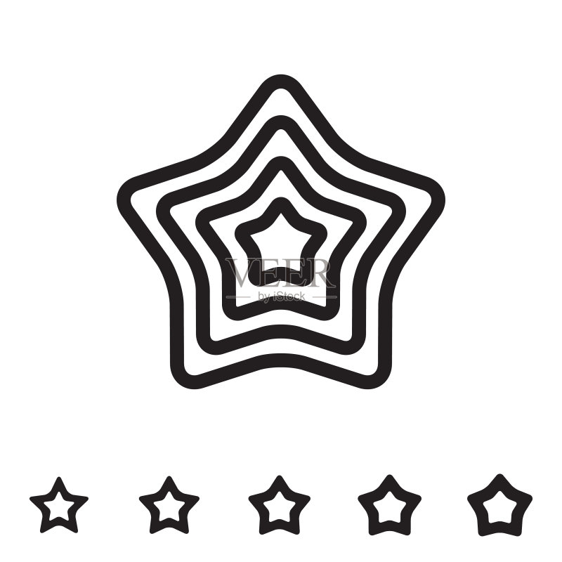 孤立的星星图标图标素材