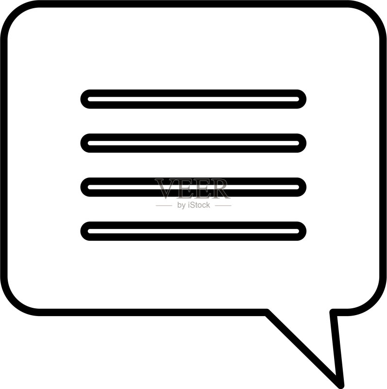 语音气泡信息图标图标素材