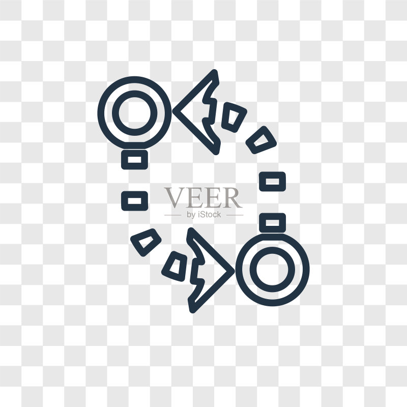 电路概念线性图标图标素材