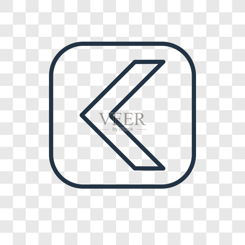 线性左箭头概念图标图标素材