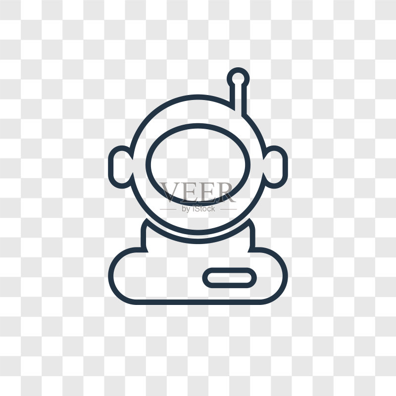 宇航员用户概念线性图标图标素材
