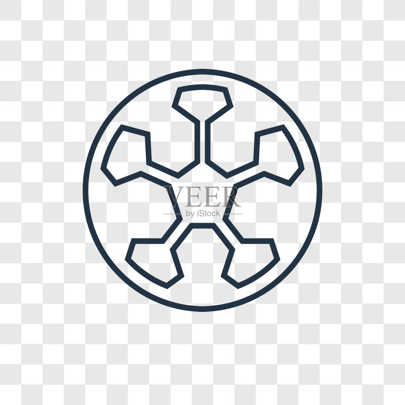 足球概念线性图标图标素材