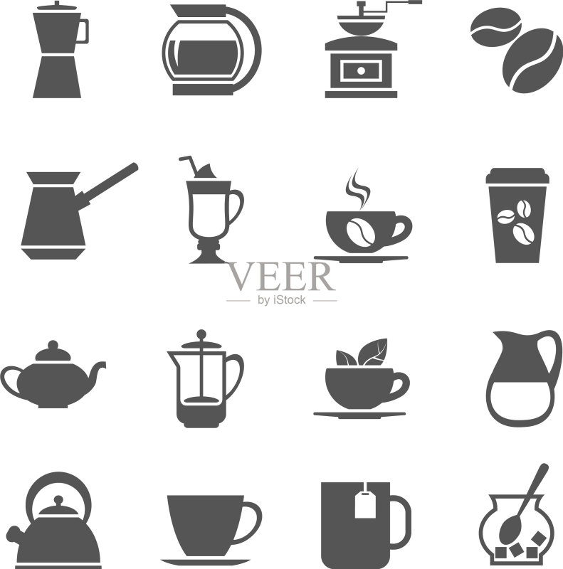 咖啡杯和茶图标图标素材