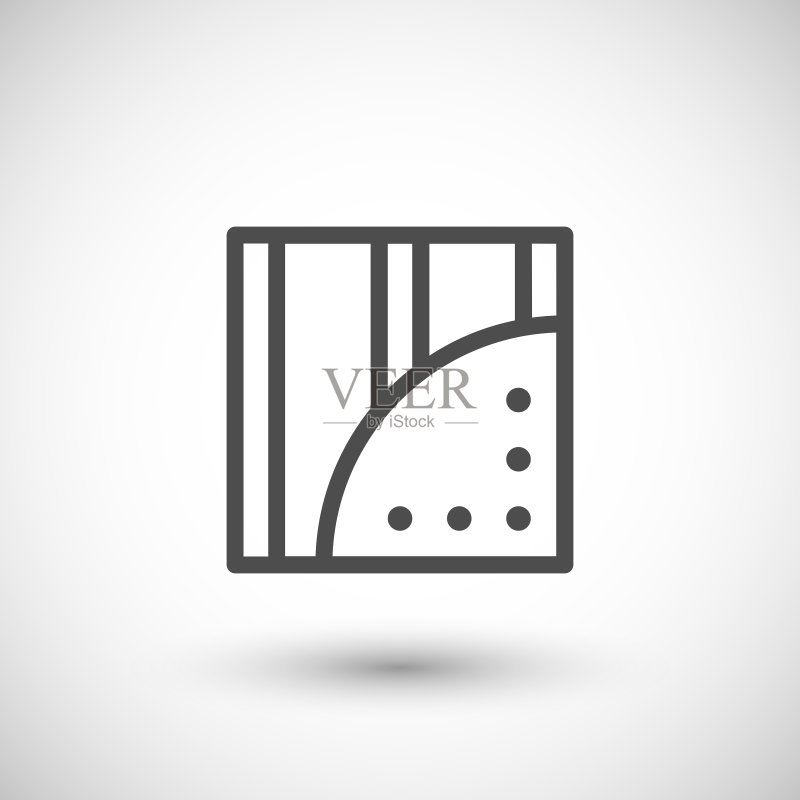 石膏板线条图标图标素材