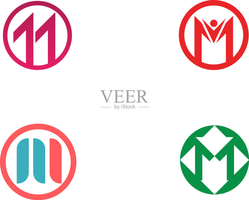 M字母标志模板图标素材