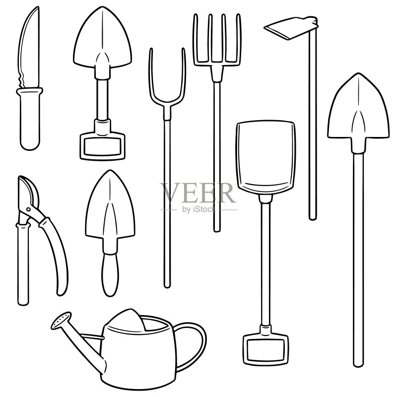 园艺工具合集图标素材