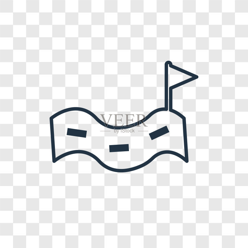 孤立的位置标志概念线性图标图标素材