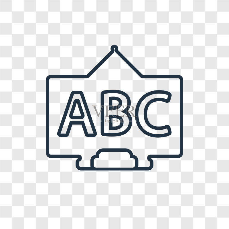 黑板线性概念图标图标素材