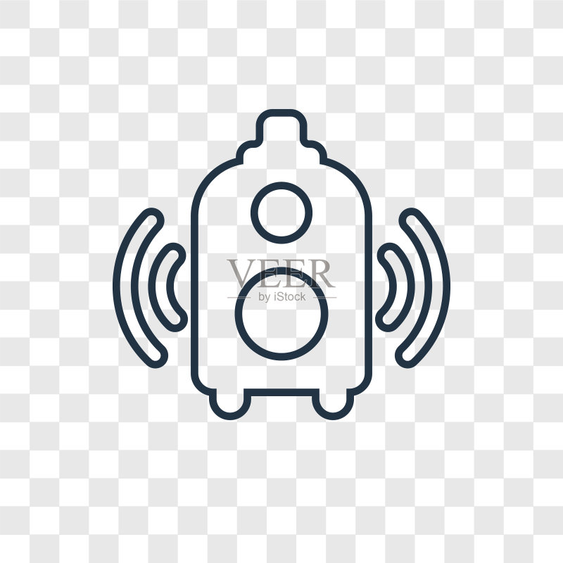 扬声器概念线性图标图标素材