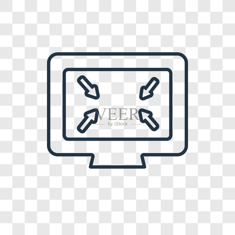 屏幕网格线性概念图标图标素材