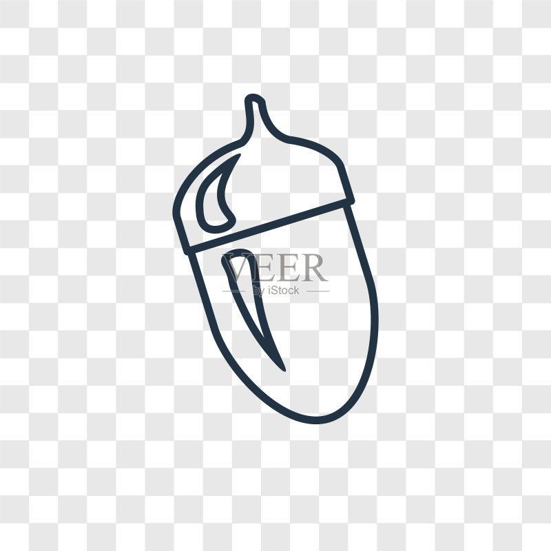 山竹概念线性图标图标素材