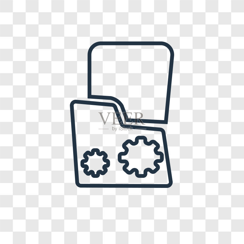 透明背景上的图层概念线性图标图标素材