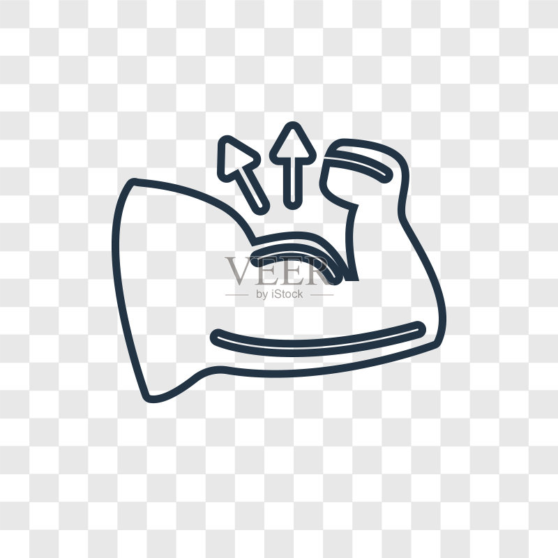 二头肌概念线性图标图标素材