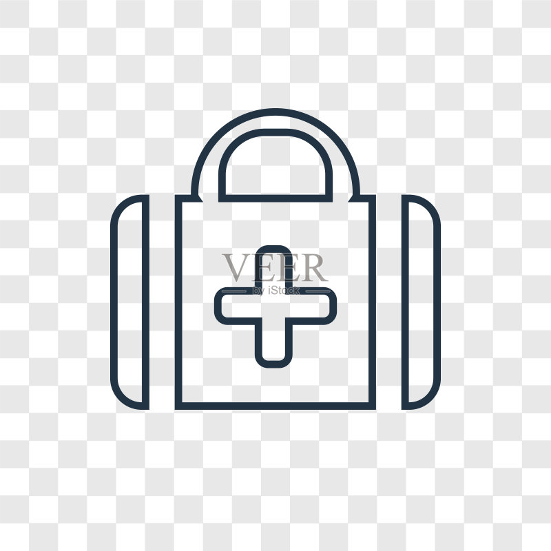 医疗箱概念线性图标图标素材