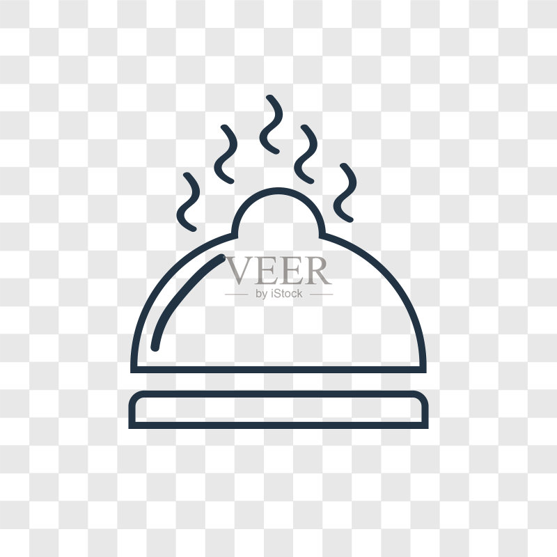 餐盘概念线性图标图标素材