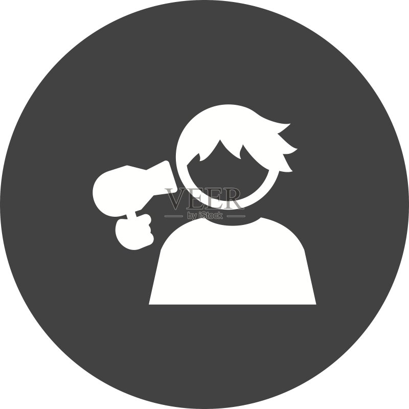 吹干头发图标素材