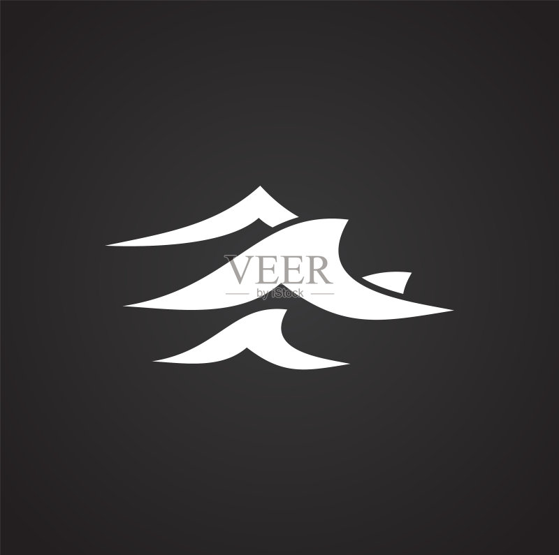用于图形和网页设计的波浪图标图标素材