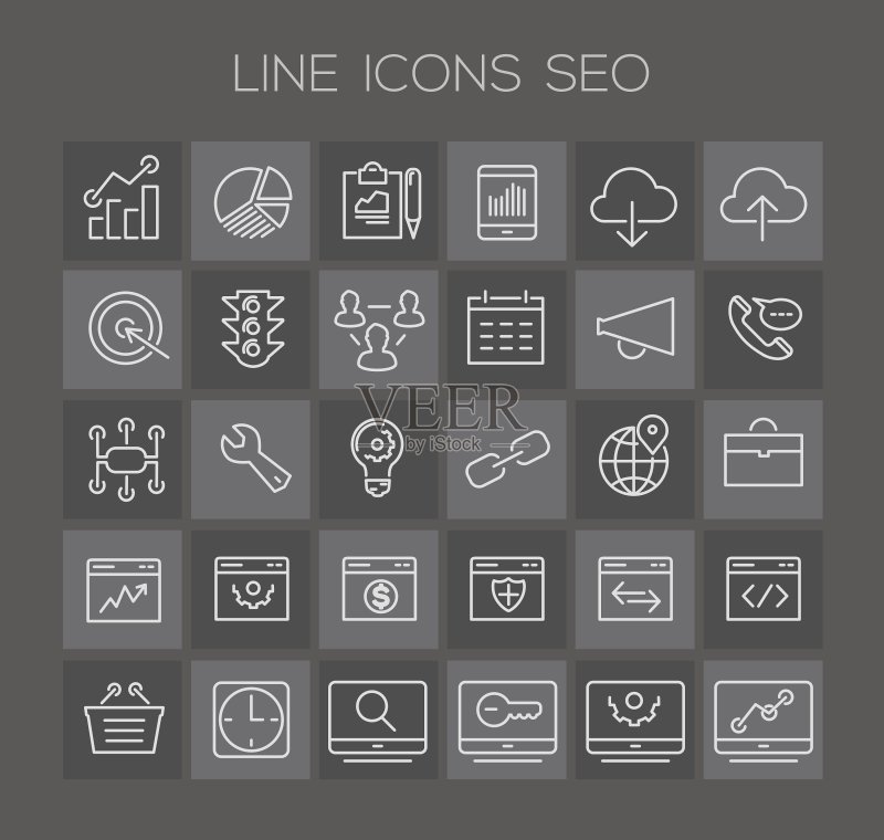 Inline SEO 图标合集图标素材