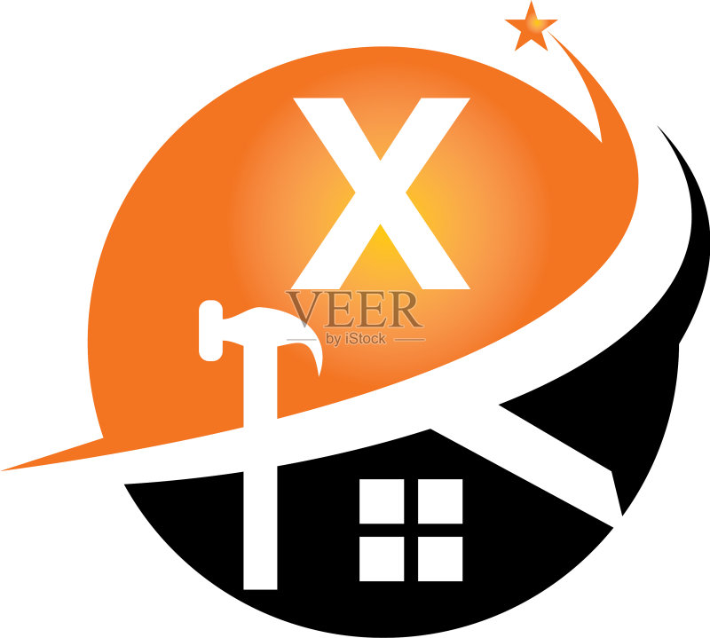 修复和建造首字母X图标素材