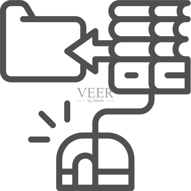 电脑鼠标与在线教育网页图标素材