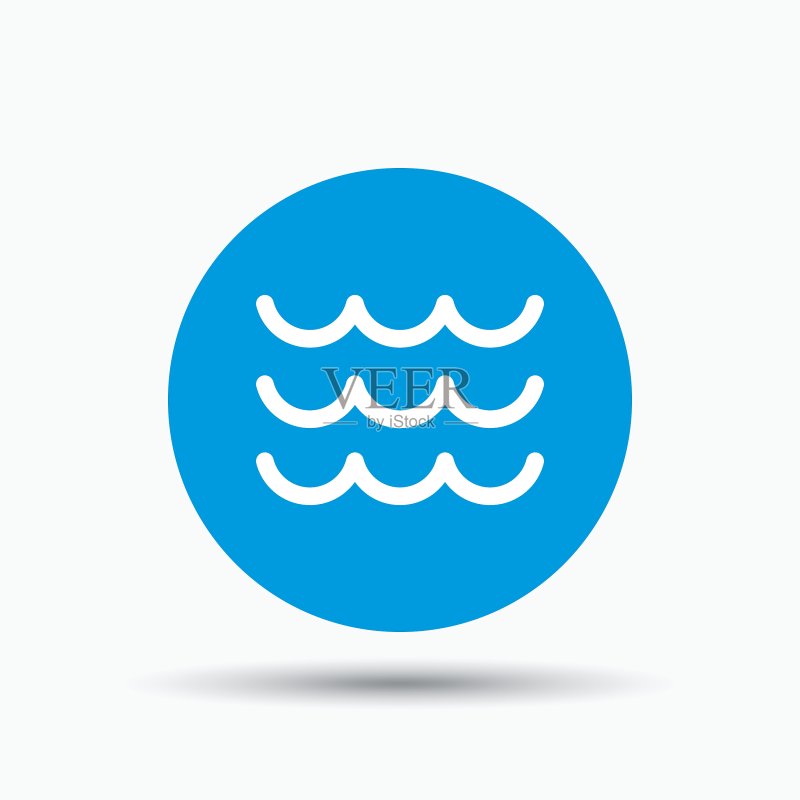 波浪图标水流标志图标素材