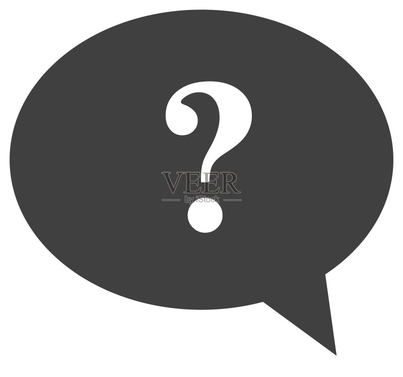 气泡对话框问题设计图标素材