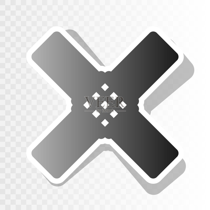 新年援助贴纸符号黑色图标图标素材