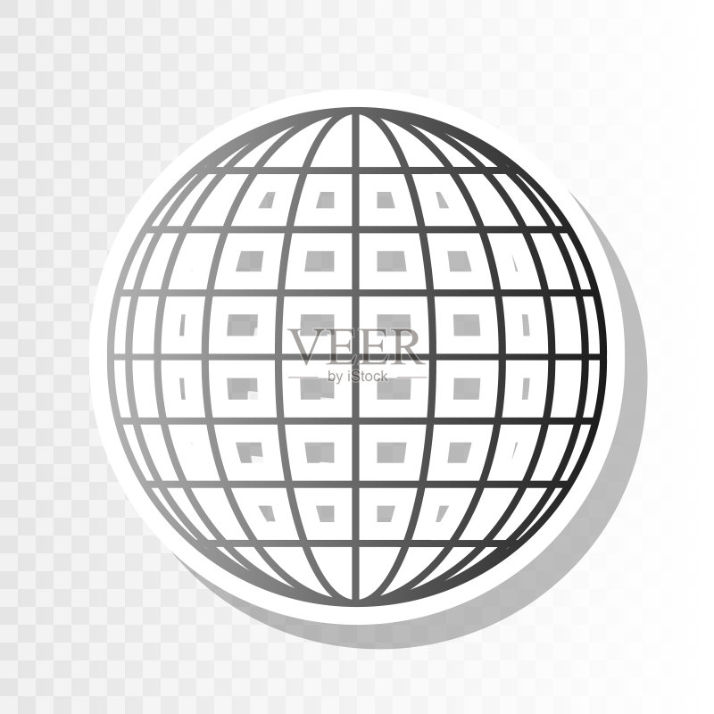 地球仪新年黑色图标图标素材