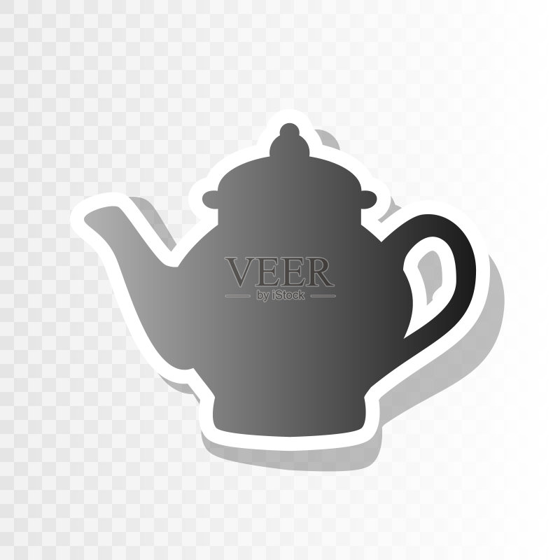 茶具新年黑色图标图标素材