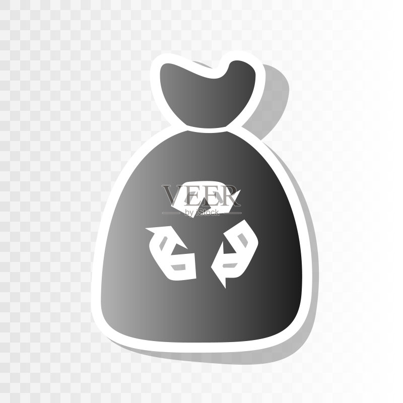 新年黑色垃圾袋图标图标素材