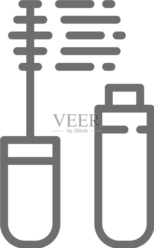 睫毛膏化妆刷图标素材