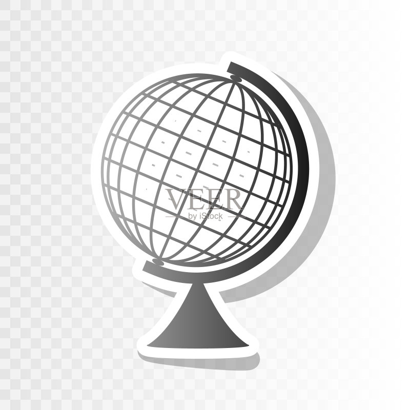 地球仪新年黑色图标图标素材