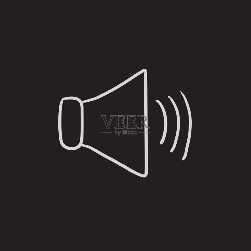 扬声器音量草图图标图标素材