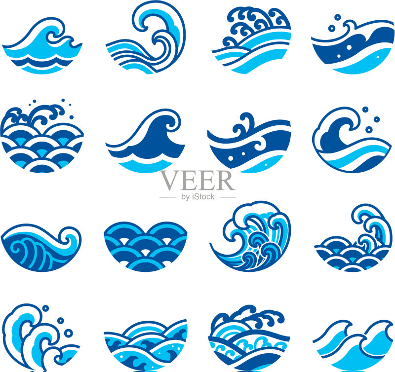 水波纹图标合集图标素材