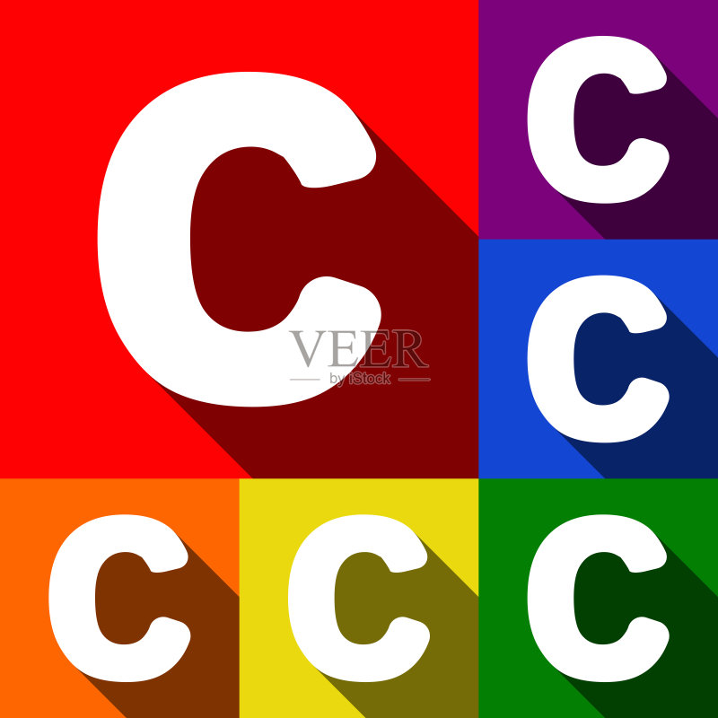 C字母符号设计模板元素集图标素材