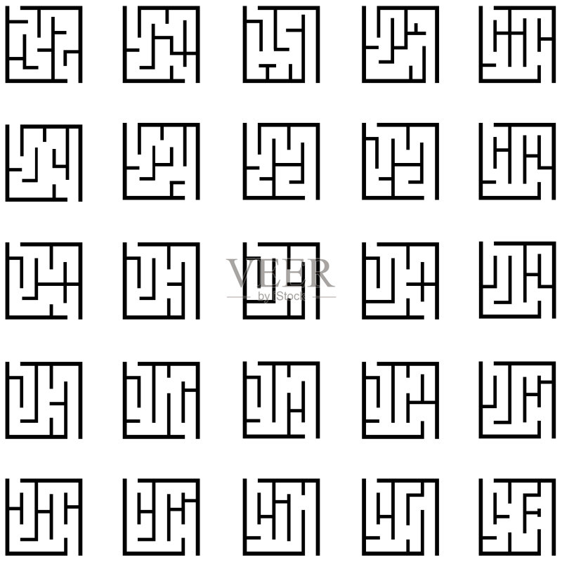 迷宫图标合集图标素材