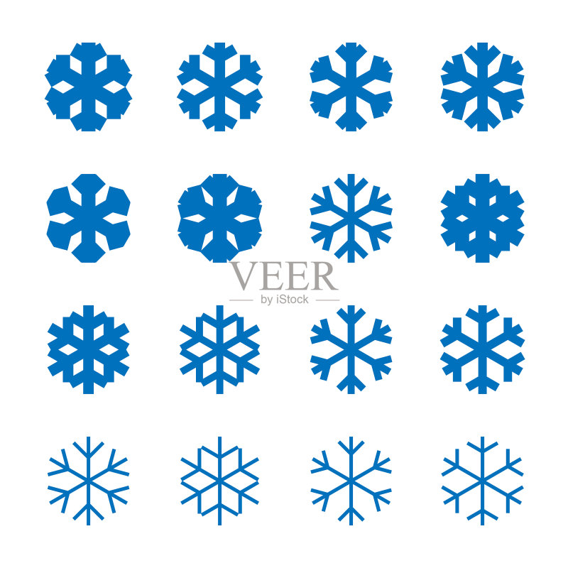 雪花合集图标素材