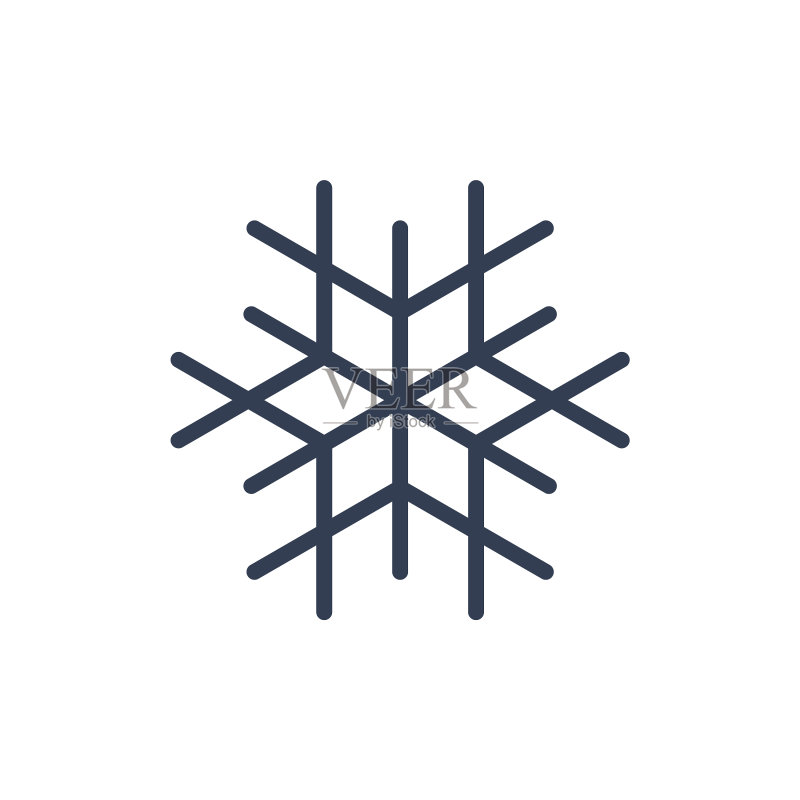 圣诞雪花独立元素图标素材