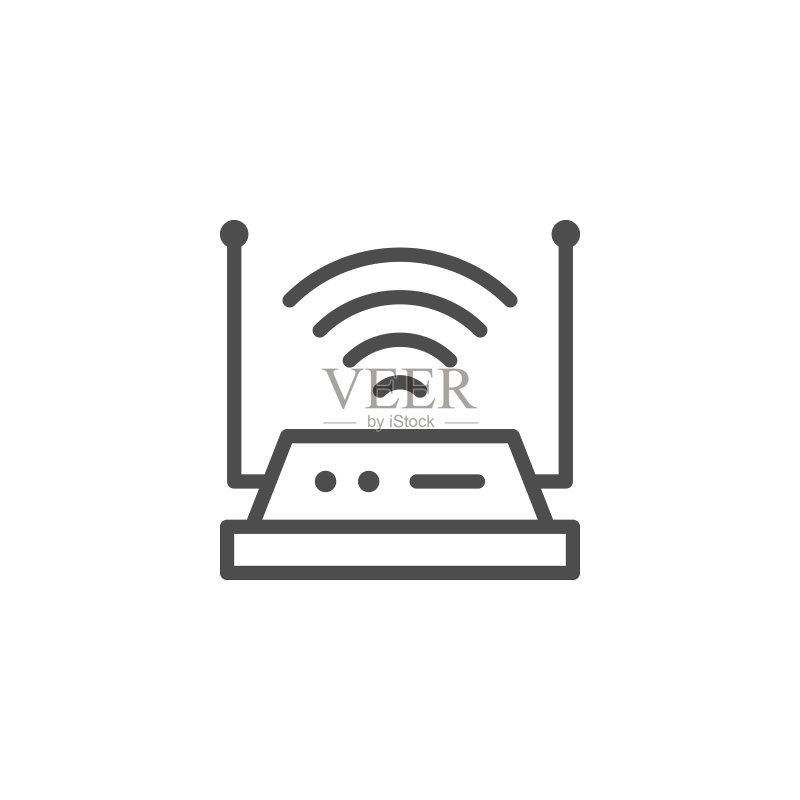 Wi-Fi路由器轮廓图标图标素材