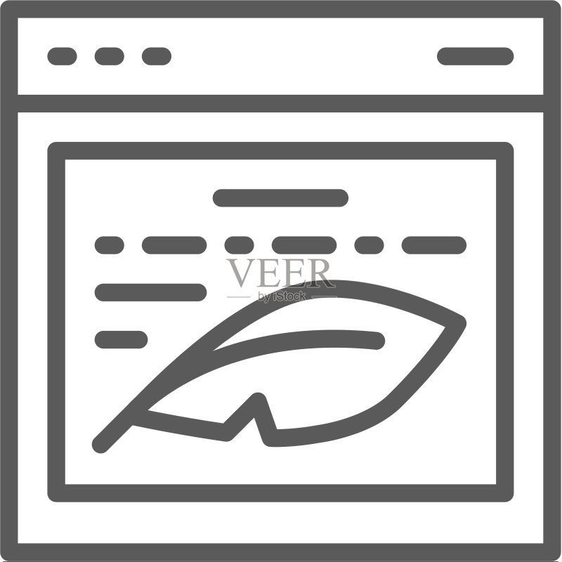 写作者网站散文文本显示线条图标图标素材