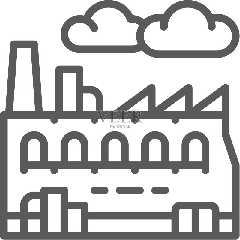 工业工厂生产线图标图标素材