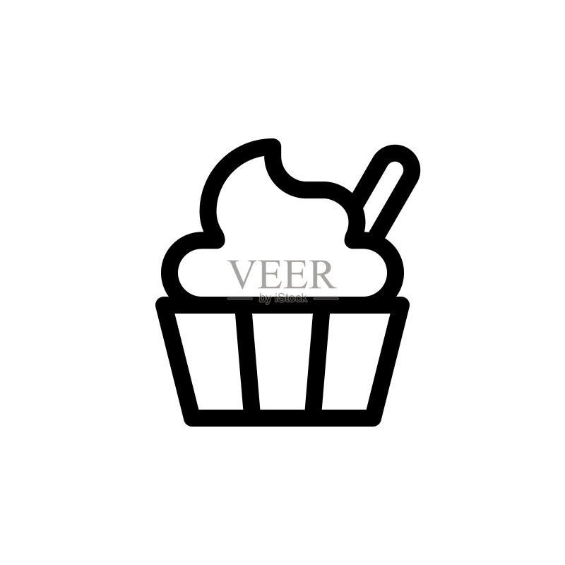 软冰淇淋线性图标图标素材