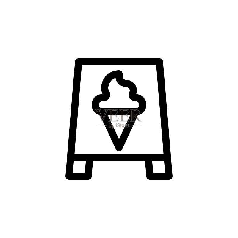 冰淇淋线性图标图标素材